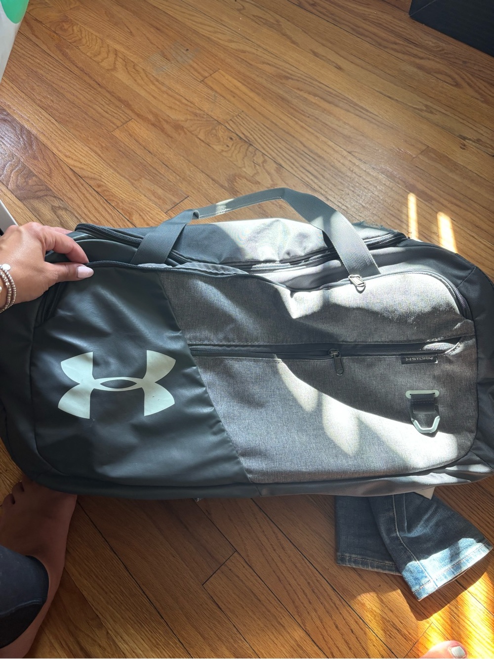 Under Armour Gray Duffel Bag - large Travel & Gym Bag